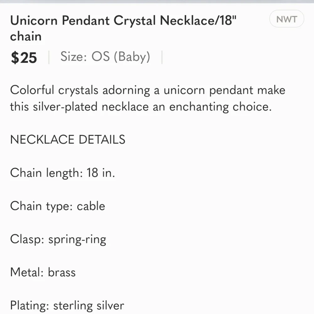 Pink and Purple Unicorn Pendant Jewelry